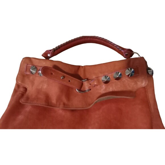 BE & D Woodstock Hobo Washed Burnt Orange Distressed Calfskin Leather $995 - Picture 12 of 16